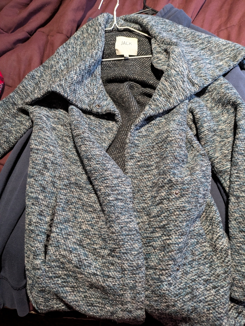 ✨ Cozy Marled Tweed Jacket – Statement Collar! ✨